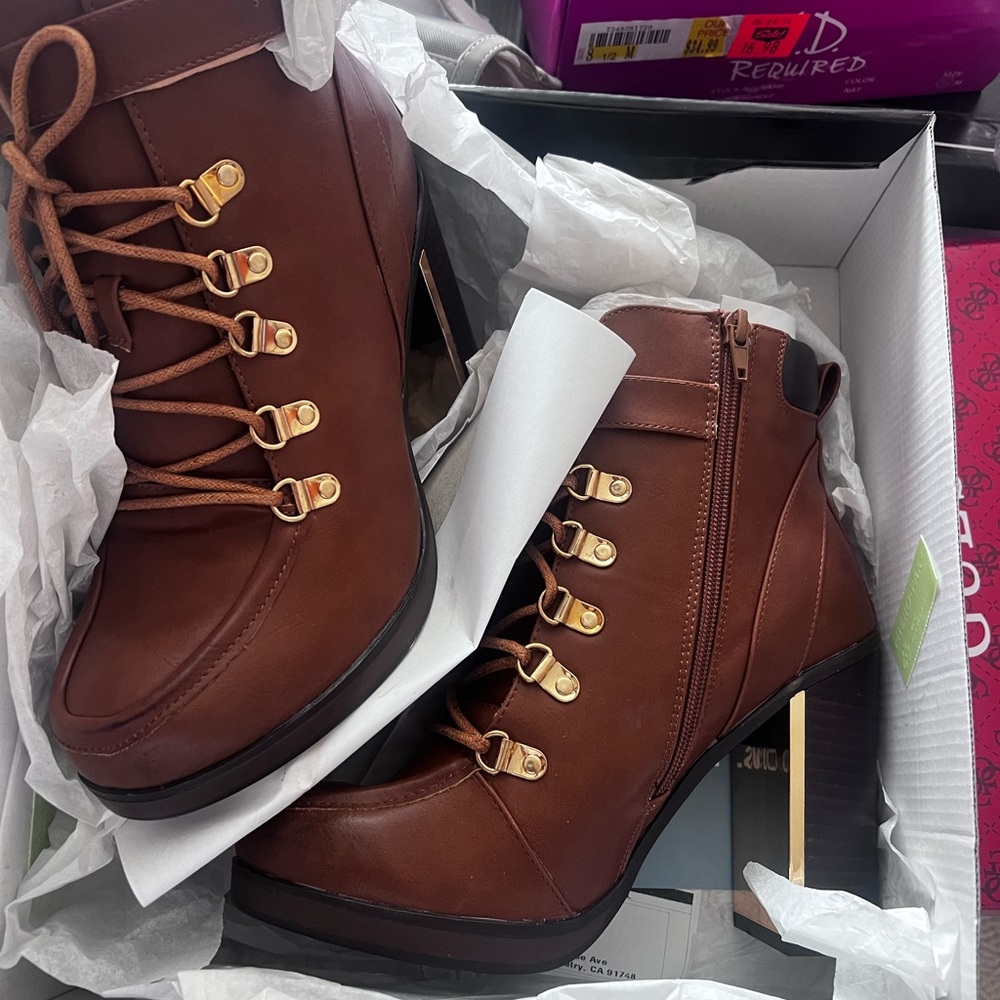 Y2K Brown Ankle Boots for Women